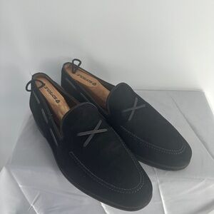Paul Stuart black suede loafers